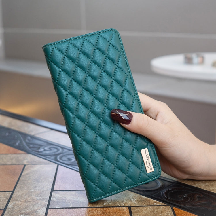 For Xiaomi Poco M6 4G / Redmi 13 4G Diamond Lattice Magnetic Leather Flip Phone Case