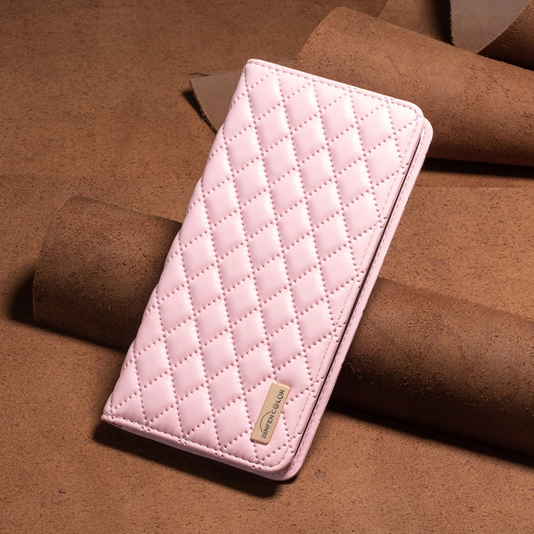 For Xiaomi Poco M6 4G / Redmi 13 4G Diamond Lattice Magnetic Leather Flip Phone Case