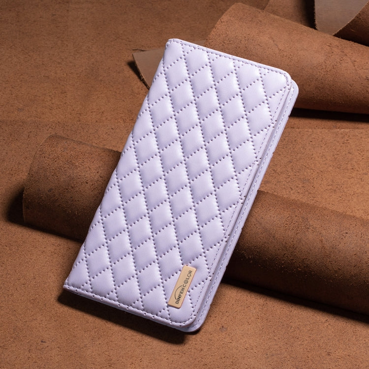 For Xiaomi Poco M6 4G / Redmi 13 4G Diamond Lattice Magnetic Leather Flip Phone Case