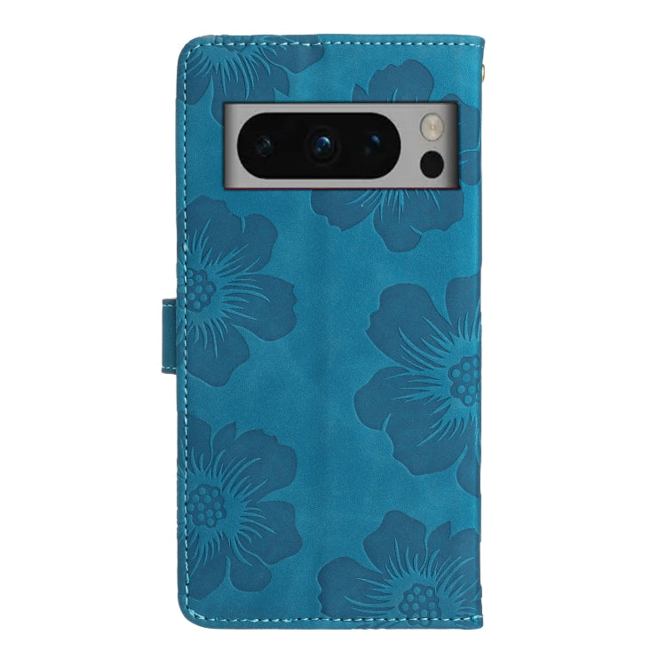 For Google Pixel 8 Pro Flower Embossing Pattern Leather Phone Case