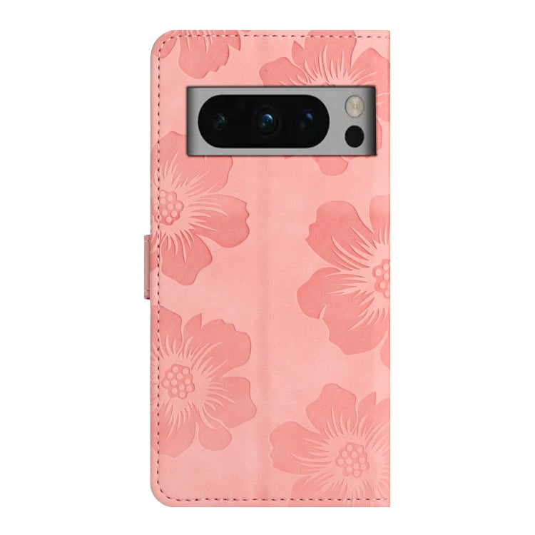 For Google Pixel 8 Pro Flower Embossing Pattern Leather Phone Case
