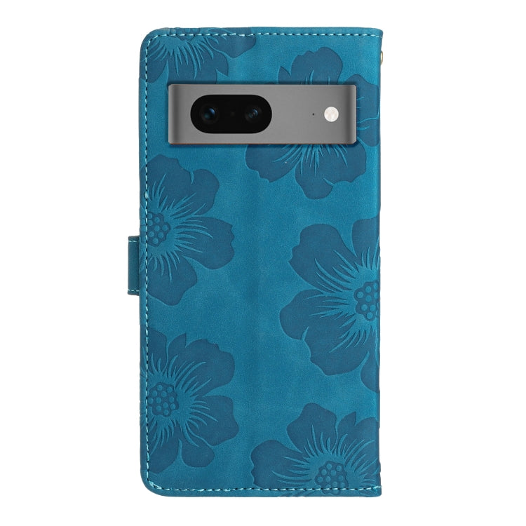 For Google Pixel 7 Flower Embossing Pattern Leather Phone Case