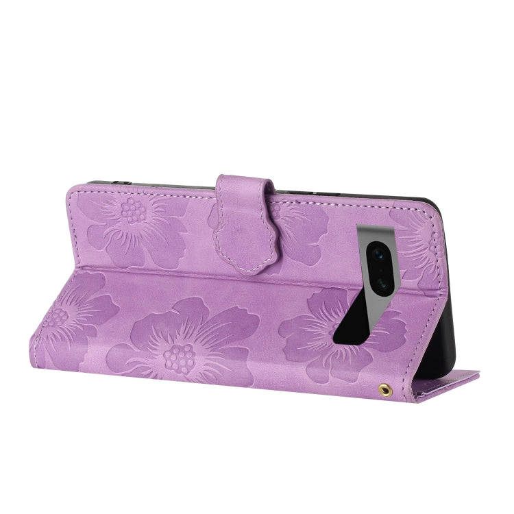 For Google Pixel 7 Flower Embossing Pattern Leather Phone Case