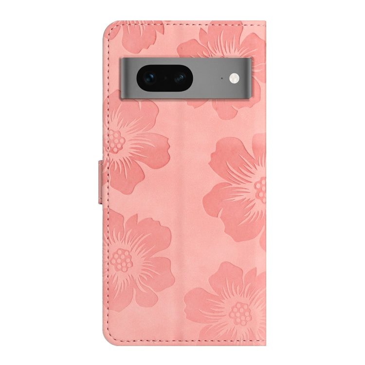 For Google Pixel 7 Flower Embossing Pattern Leather Phone Case