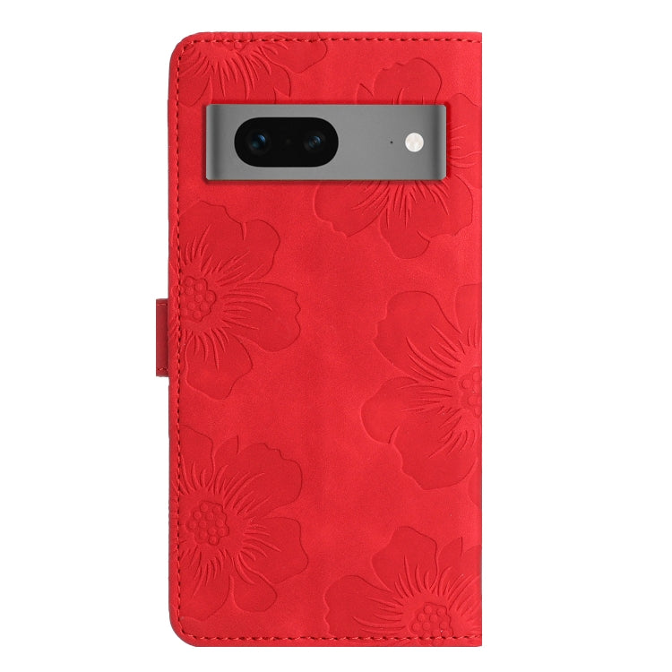 For Google Pixel 7 Flower Embossing Pattern Leather Phone Case