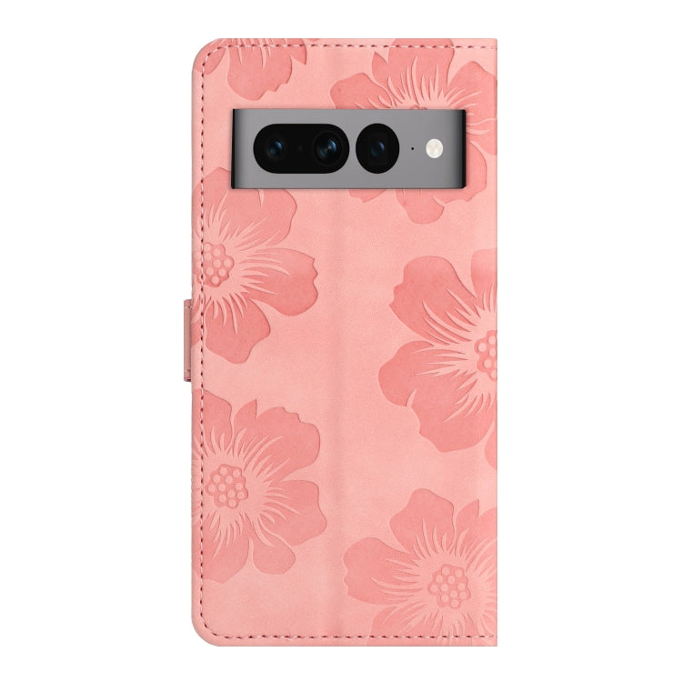 For Google Pixel 7 Pro Flower Embossing Pattern Leather Phone Case
