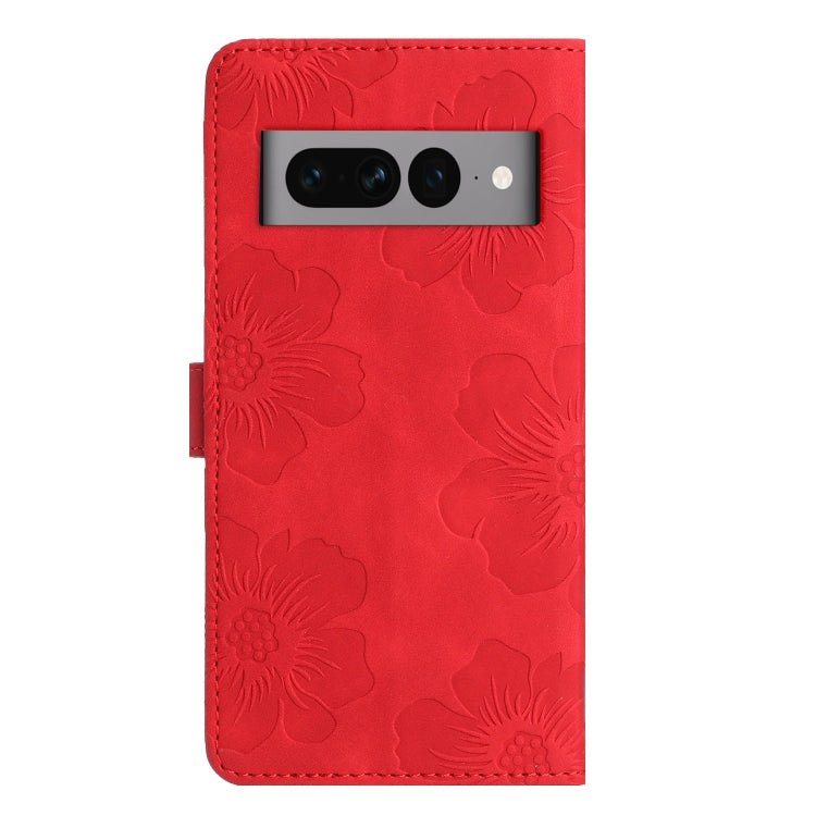 For Google Pixel 7 Pro Flower Embossing Pattern Leather Phone Case