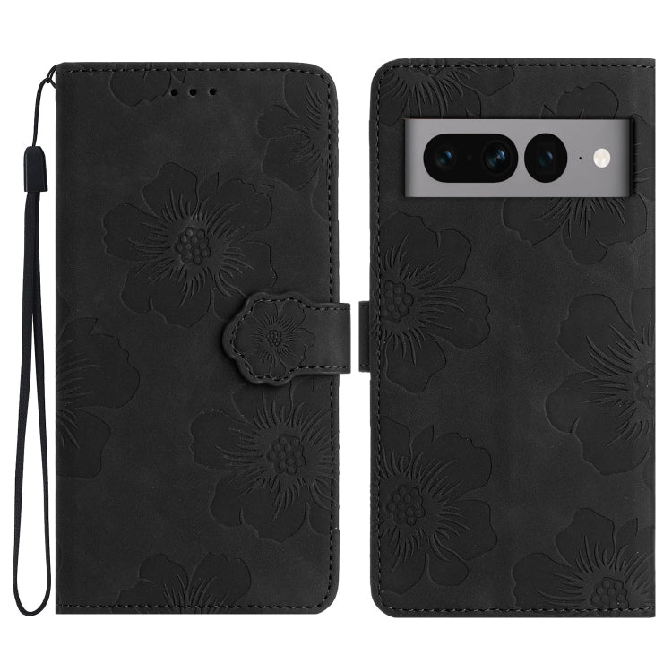 For Google Pixel 7 Pro Flower Embossing Pattern Leather Phone Case