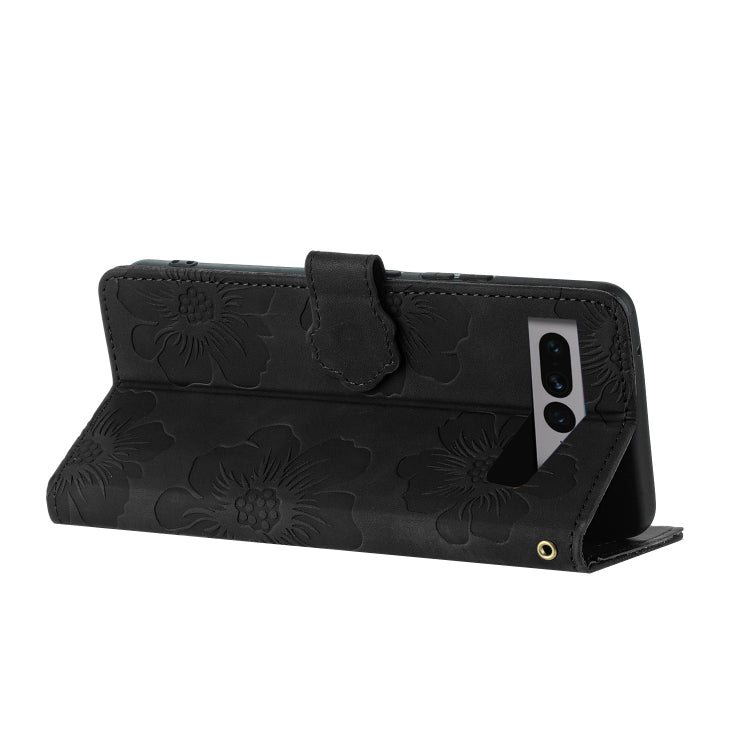 For Google Pixel 7 Pro Flower Embossing Pattern Leather Phone Case