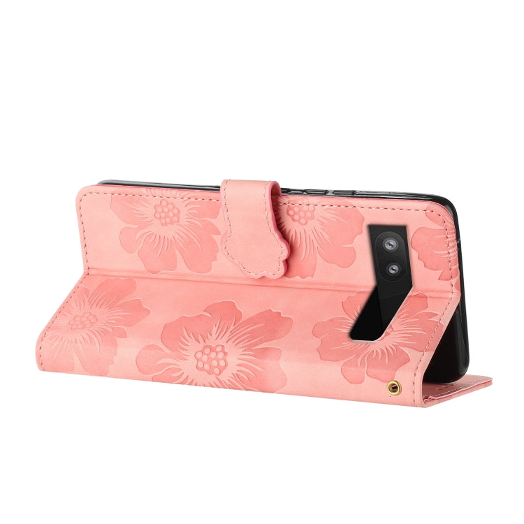For Google Pixel 6a Flower Embossing Pattern Leather Phone Case