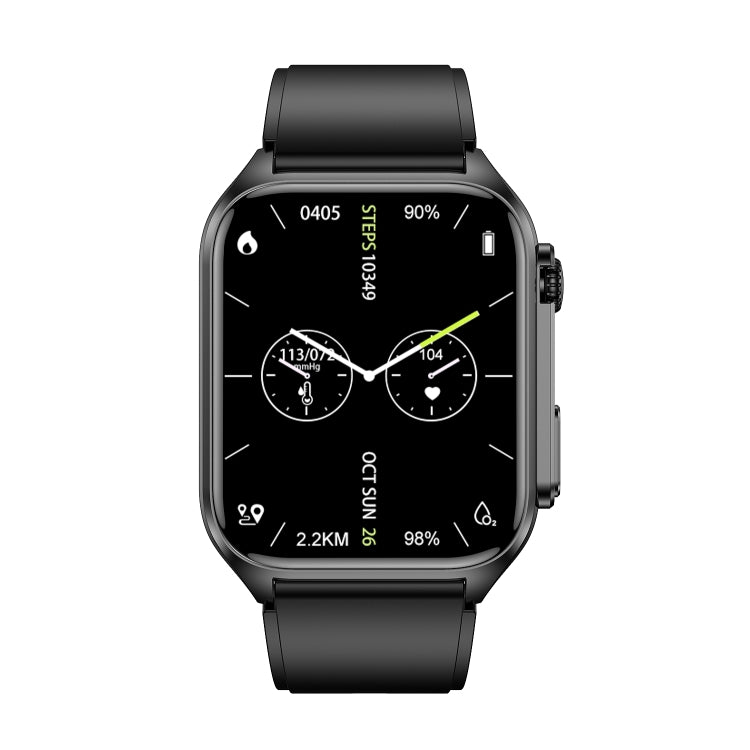 TK12 1.96 inch IP67 Waterproof Silicone Band Smart Watch Supports ECG / Remote Families Care / Bluetooth Call / Body Temperature Monitoring