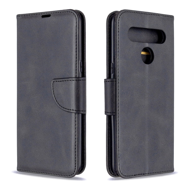 For LG K61 Retro Lambskin Texture Pure Color Horizontal Flip PU Leather Case with Holder & Card Slots & Wallet & Lanyard