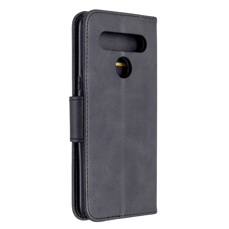 For LG K61 Retro Lambskin Texture Pure Color Horizontal Flip PU Leather Case with Holder & Card Slots & Wallet & Lanyard