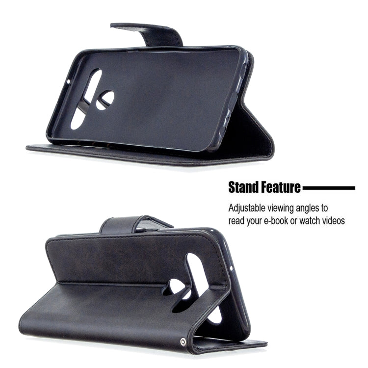For LG K61 Retro Lambskin Texture Pure Color Horizontal Flip PU Leather Case with Holder & Card Slots & Wallet & Lanyard