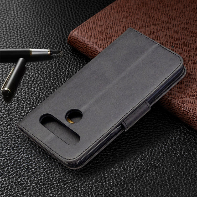 For LG K61 Retro Lambskin Texture Pure Color Horizontal Flip PU Leather Case with Holder & Card Slots & Wallet & Lanyard