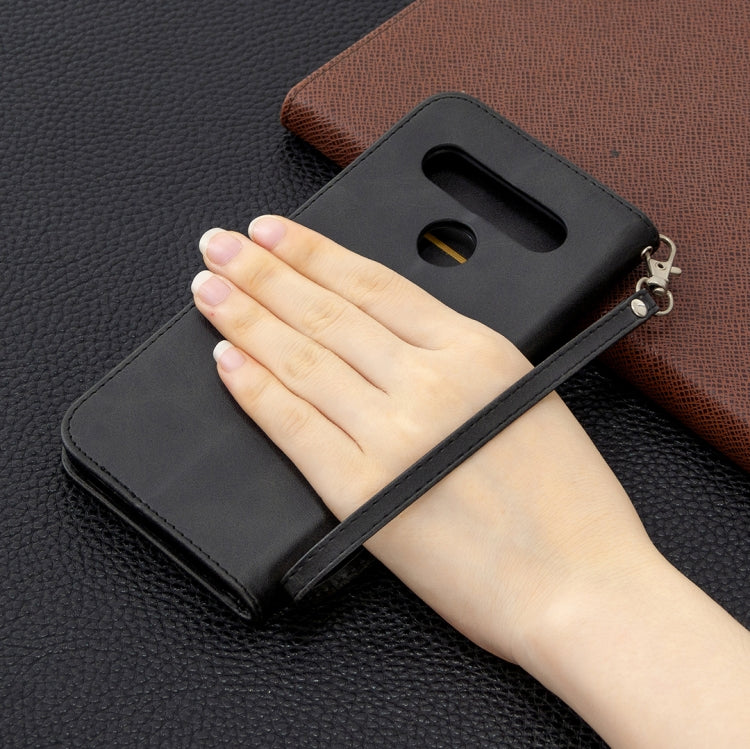 For LG K61 Retro Lambskin Texture Pure Color Horizontal Flip PU Leather Case with Holder & Card Slots & Wallet & Lanyard