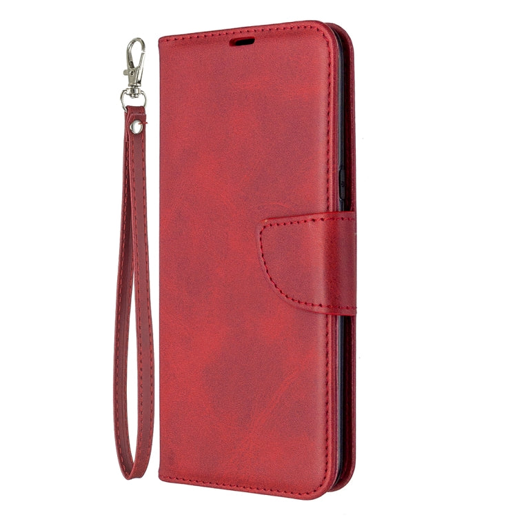 For LG K61 Retro Lambskin Texture Pure Color Horizontal Flip PU Leather Case with Holder & Card Slots & Wallet & Lanyard