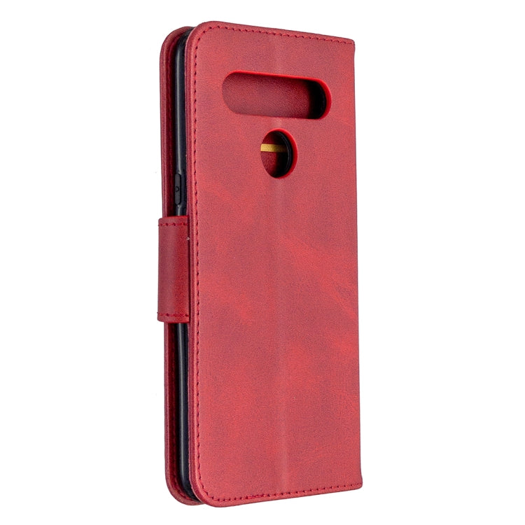 For LG K61 Retro Lambskin Texture Pure Color Horizontal Flip PU Leather Case with Holder & Card Slots & Wallet & Lanyard