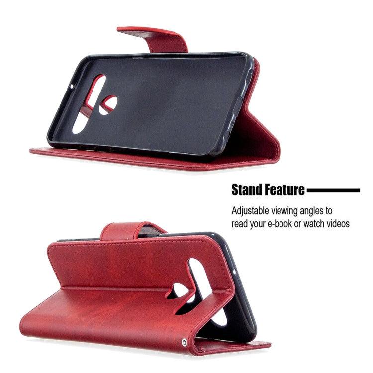 For LG K61 Retro Lambskin Texture Pure Color Horizontal Flip PU Leather Case with Holder & Card Slots & Wallet & Lanyard