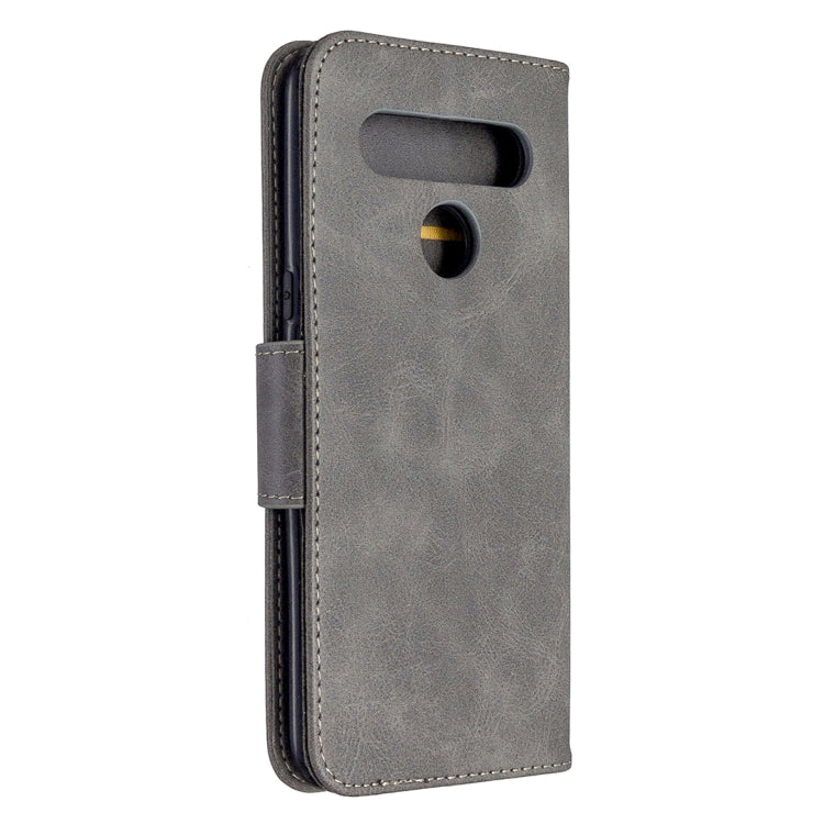 For LG K61 Retro Lambskin Texture Pure Color Horizontal Flip PU Leather Case with Holder & Card Slots & Wallet & Lanyard