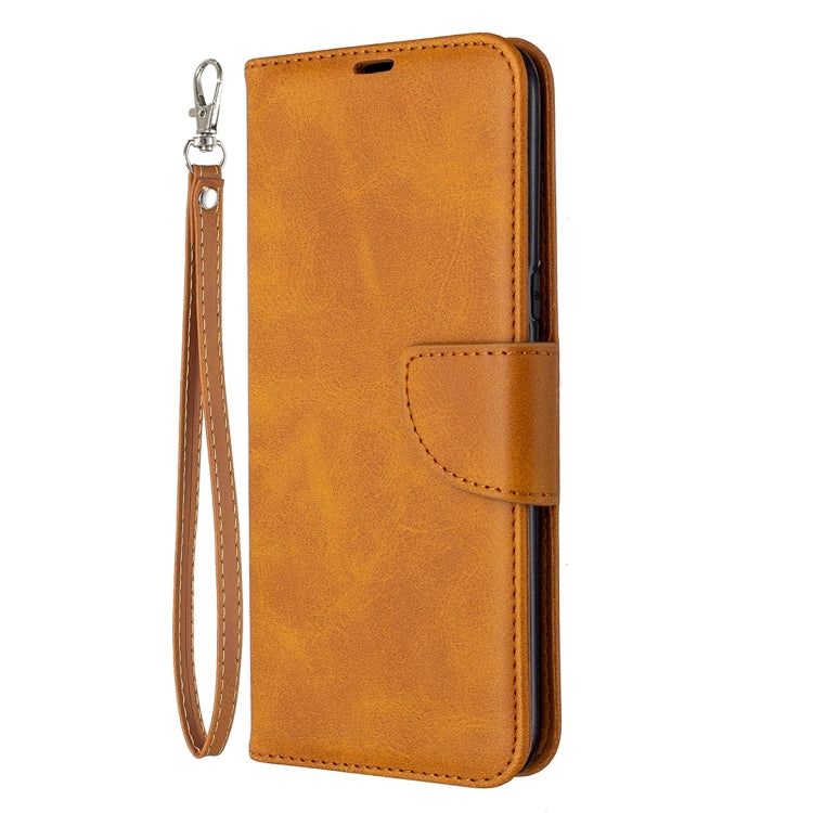 For LG K61 Retro Lambskin Texture Pure Color Horizontal Flip PU Leather Case with Holder & Card Slots & Wallet & Lanyard
