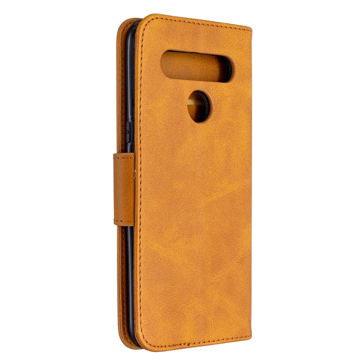For LG K61 Retro Lambskin Texture Pure Color Horizontal Flip PU Leather Case with Holder & Card Slots & Wallet & Lanyard