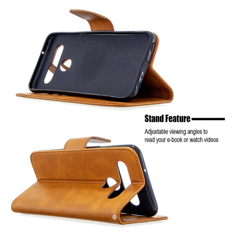 For LG K61 Retro Lambskin Texture Pure Color Horizontal Flip PU Leather Case with Holder & Card Slots & Wallet & Lanyard