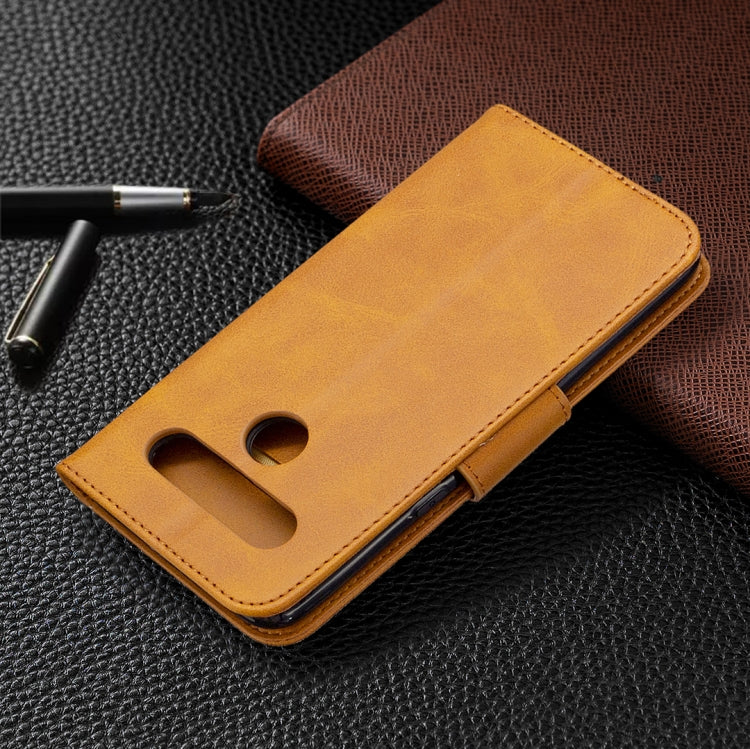 For LG K61 Retro Lambskin Texture Pure Color Horizontal Flip PU Leather Case with Holder & Card Slots & Wallet & Lanyard