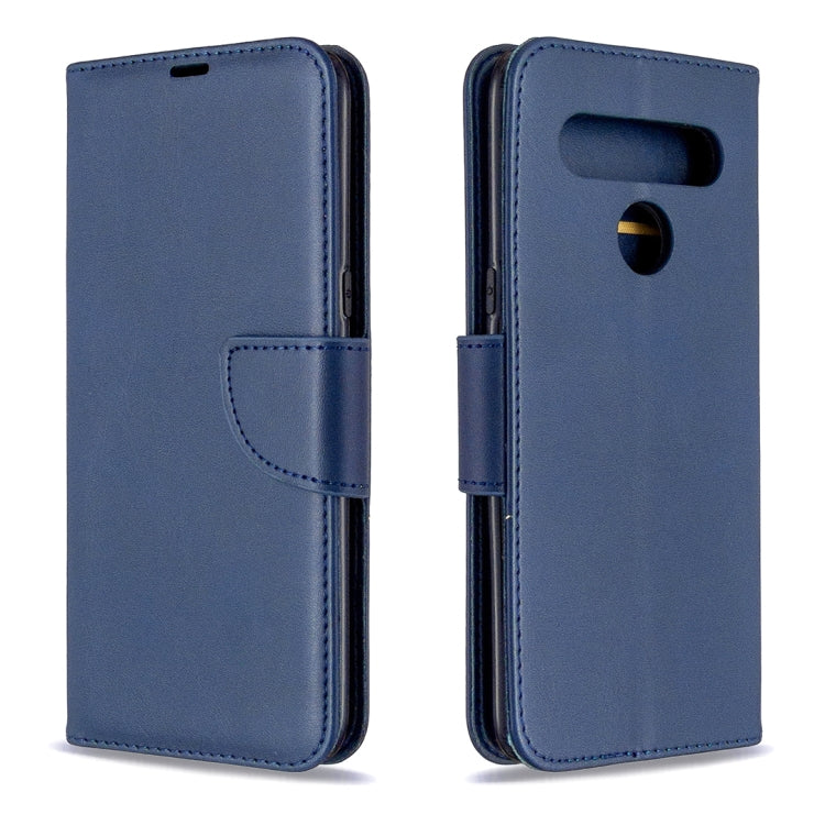 For LG K61 Retro Lambskin Texture Pure Color Horizontal Flip PU Leather Case with Holder & Card Slots & Wallet & Lanyard