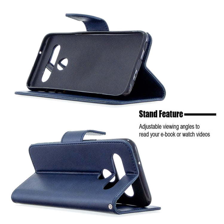 For LG K61 Retro Lambskin Texture Pure Color Horizontal Flip PU Leather Case with Holder & Card Slots & Wallet & Lanyard