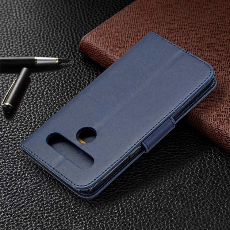 For LG K61 Retro Lambskin Texture Pure Color Horizontal Flip PU Leather Case with Holder & Card Slots & Wallet & Lanyard