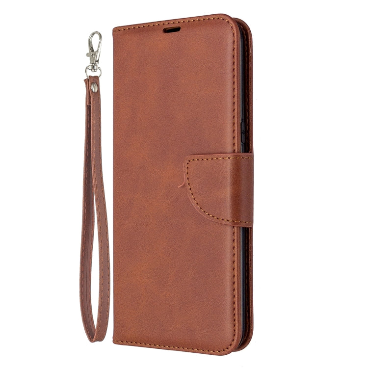 For LG K61 Retro Lambskin Texture Pure Color Horizontal Flip PU Leather Case with Holder & Card Slots & Wallet & Lanyard