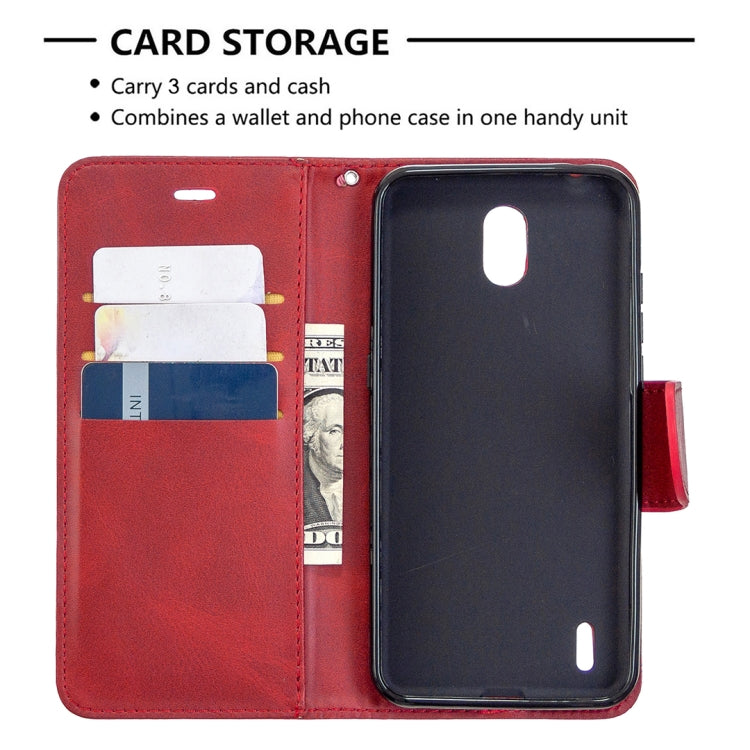 For Nokia 1.3 Retro Lambskin Texture Pure Color Horizontal Flip PU Leather Case with Holder & Card Slots & Wallet & Lanyard