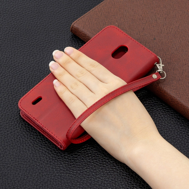 For Nokia 1.3 Retro Lambskin Texture Pure Color Horizontal Flip PU Leather Case with Holder & Card Slots & Wallet & Lanyard