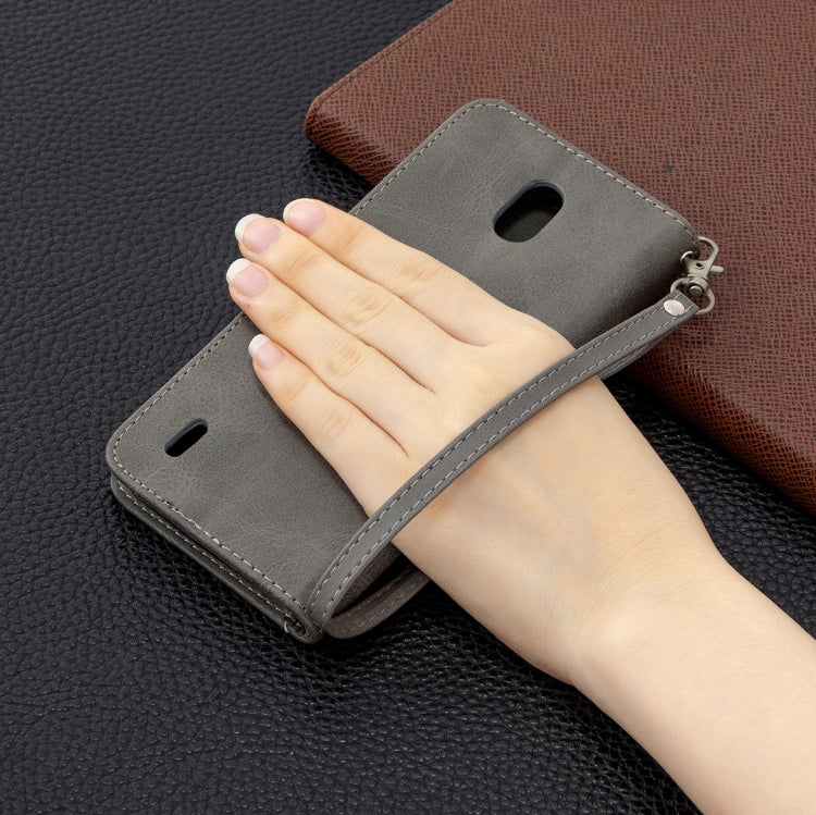 For Nokia 1.3 Retro Lambskin Texture Pure Color Horizontal Flip PU Leather Case with Holder & Card Slots & Wallet & Lanyard