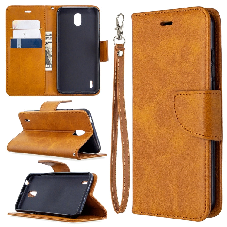 For Nokia 1.3 Retro Lambskin Texture Pure Color Horizontal Flip PU Leather Case with Holder & Card Slots & Wallet & Lanyard