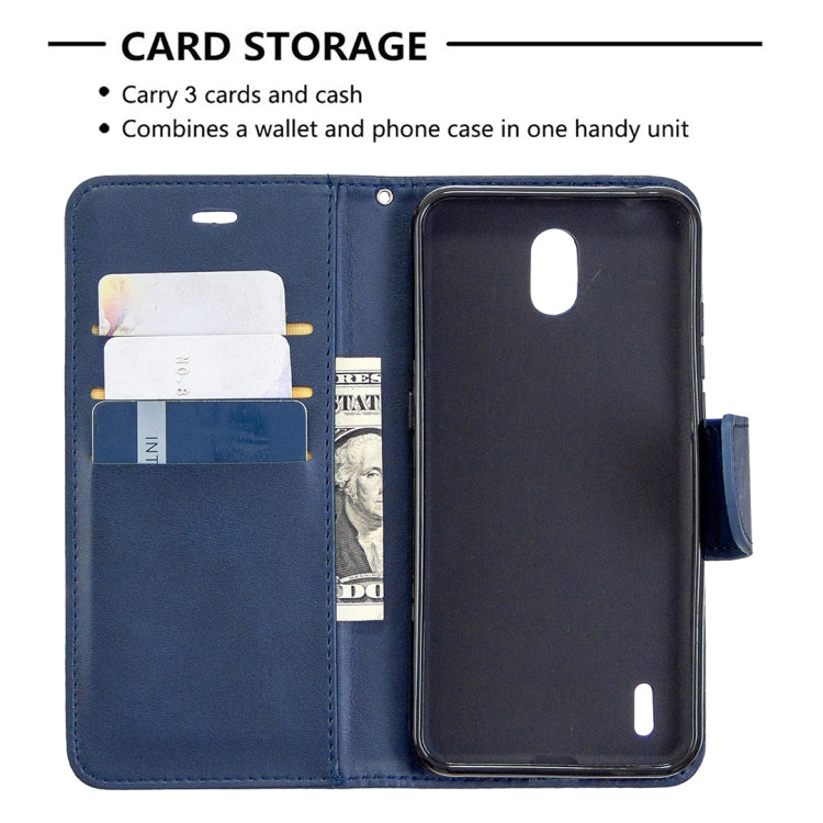 For Nokia 1.3 Retro Lambskin Texture Pure Color Horizontal Flip PU Leather Case with Holder & Card Slots & Wallet & Lanyard