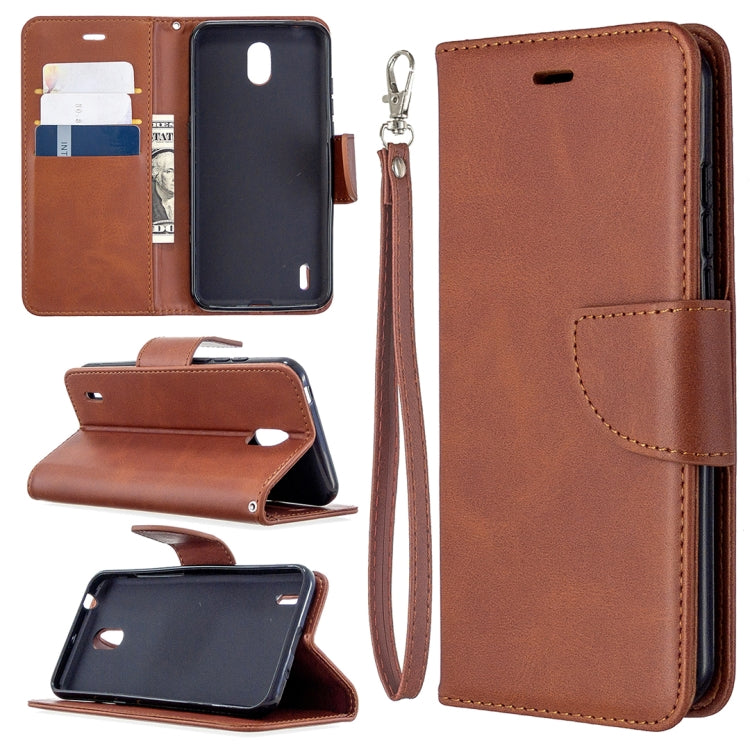 For Nokia 1.3 Retro Lambskin Texture Pure Color Horizontal Flip PU Leather Case with Holder & Card Slots & Wallet & Lanyard