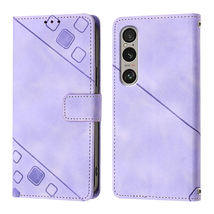 For Sony Xperia 1 VI Skin-feel Embossed Leather Phone Case