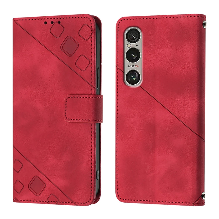 For Sony Xperia 1 VI Skin-feel Embossed Leather Phone Case