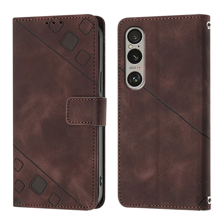 For Sony Xperia 1 VI Skin-feel Embossed Leather Phone Case