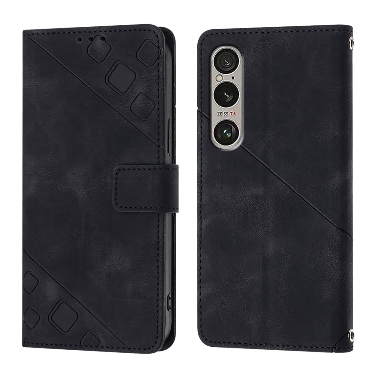 For Sony Xperia 1 VI Skin-feel Embossed Leather Phone Case