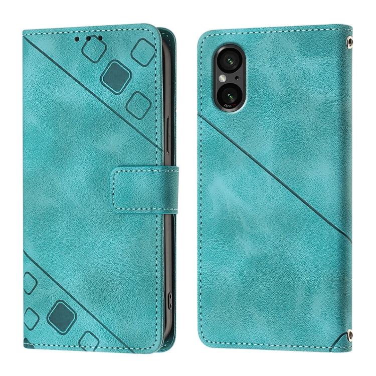 For Sony Xperia 5 VI Skin-feel Embossed Leather Phone Case