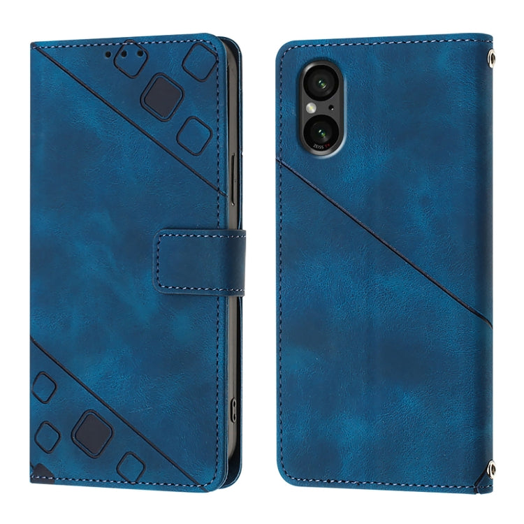 For Sony Xperia 5 VI Skin-feel Embossed Leather Phone Case