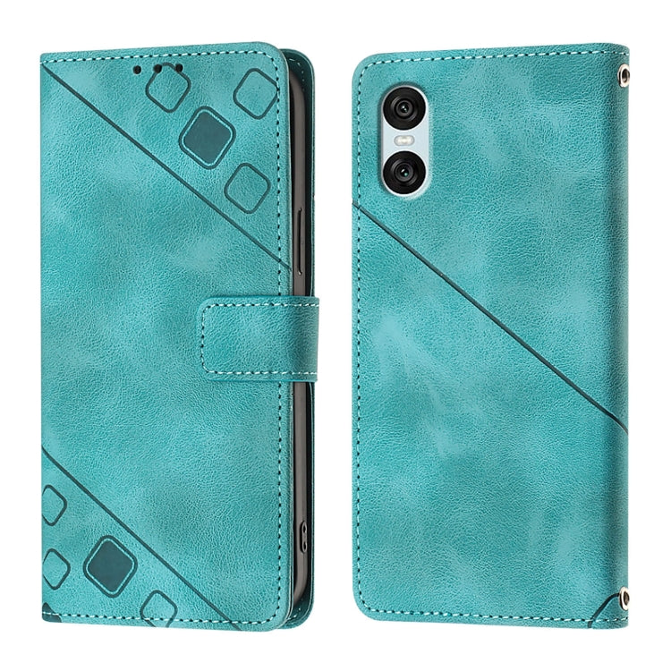 For Sony Xperia 10 VI Skin-feel Embossed Leather Phone Case