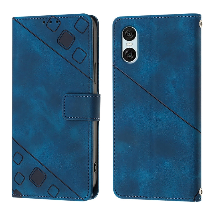 For Sony Xperia 10 VI Skin-feel Embossed Leather Phone Case