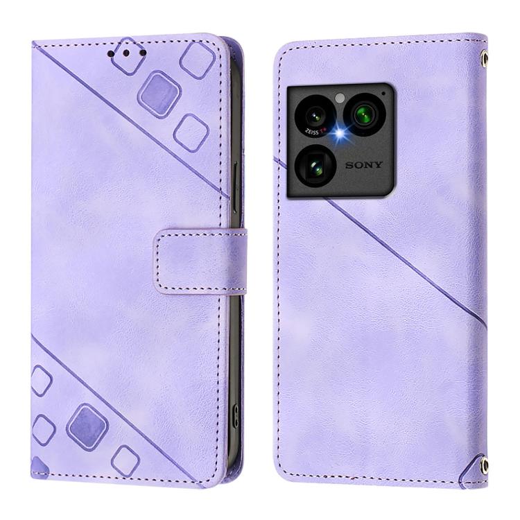 For Sony Xperia 1 VIII Skin-feel Embossed Leather Phone Case
