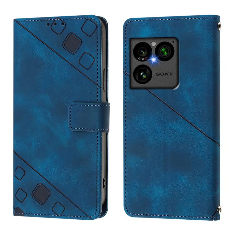 For Sony Xperia 1 VIII Skin-feel Embossed Leather Phone Case
