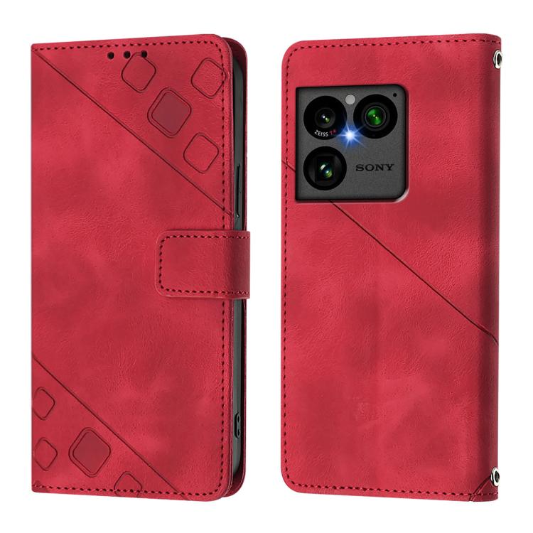 For Sony Xperia 1 VIII Skin-feel Embossed Leather Phone Case