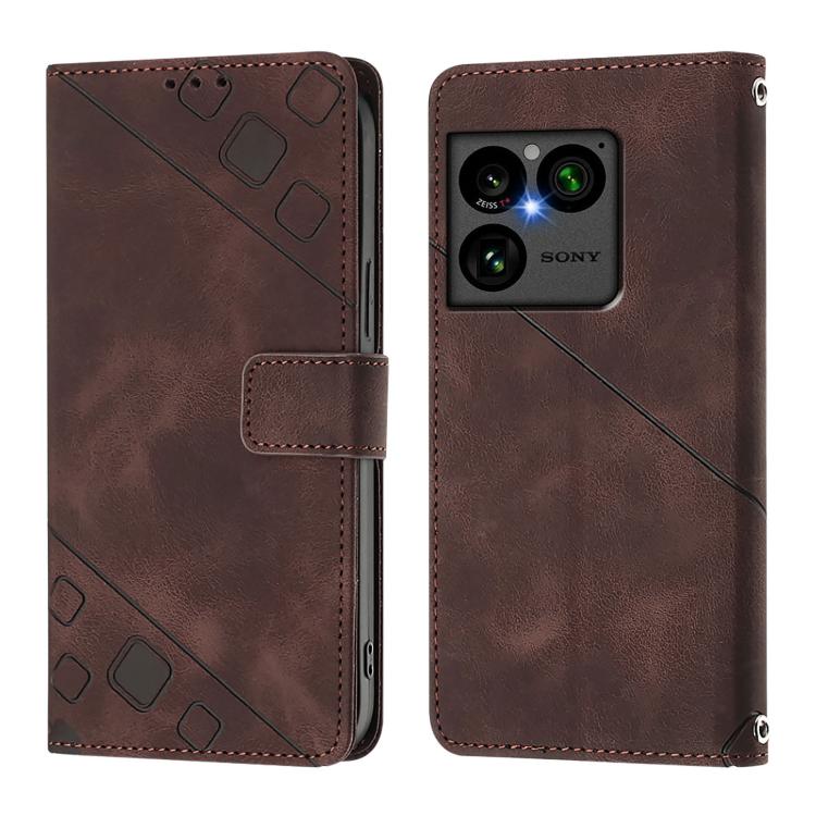 For Sony Xperia 1 VIII Skin-feel Embossed Leather Phone Case